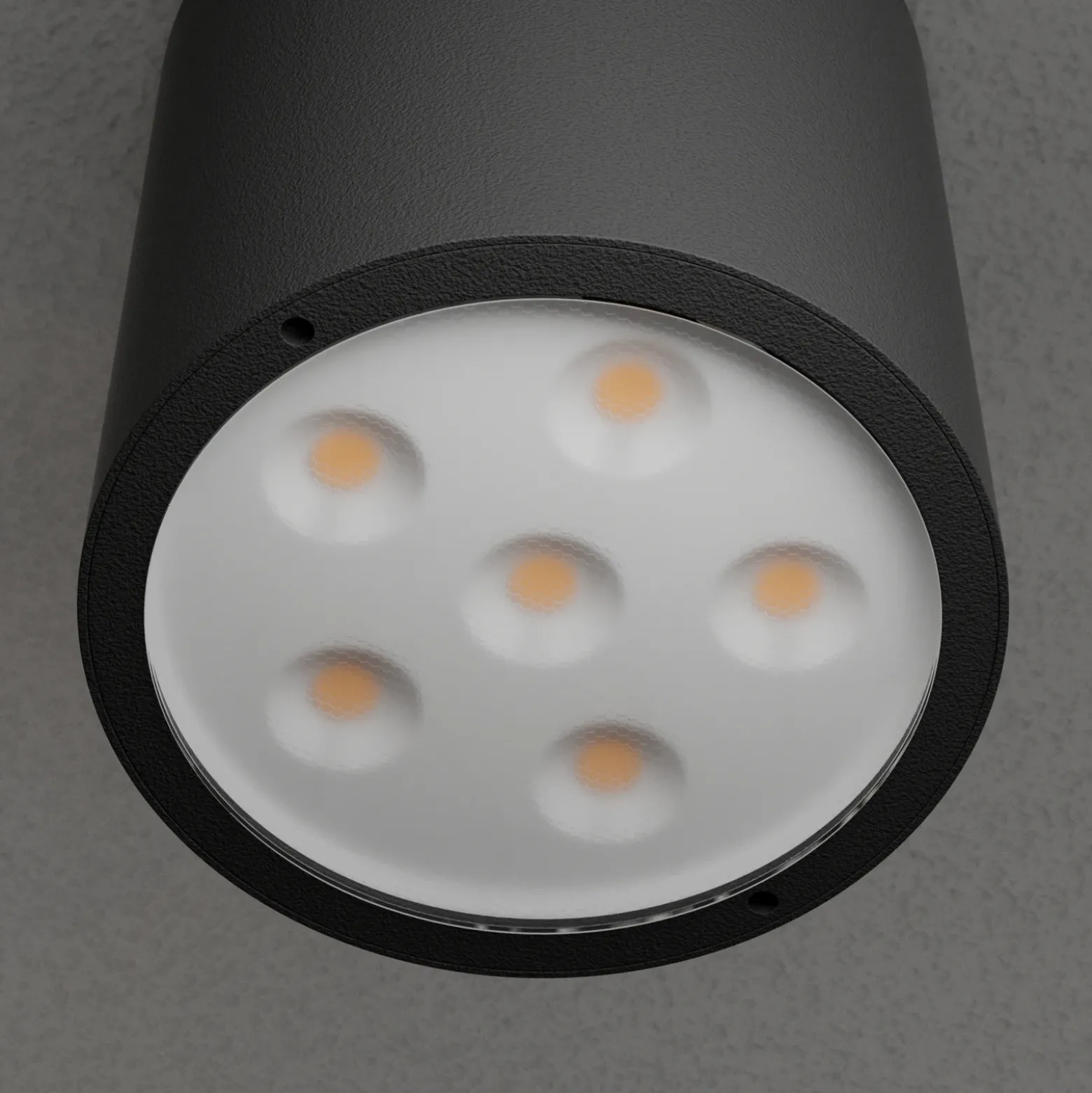 Lucande plafón LED Meret, redondo, antracita, metal