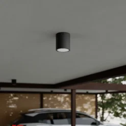 Lucande plafón LED Meret, redondo, antracita, metal