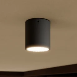 Lucande plafón LED Meret, redondo, antracita, metal