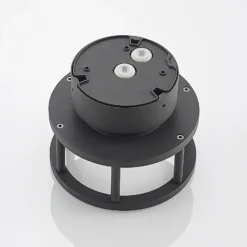 Lucande plafón para exterior Berenike, Ø 17 cm, gris, GX53