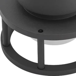 Lucande plafón para exterior Berenike, Ø 17 cm, gris, GX53