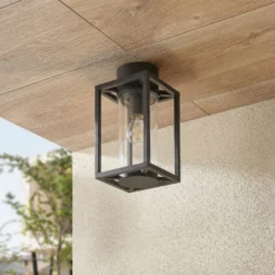 Lucande, plafón para exterior Ferda, 29 cm, antracita, IP44