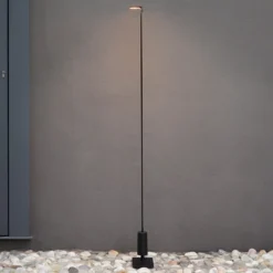 Luceplan Bolardo luminoso LED Flia, 75 cm de altura, negro, plástico