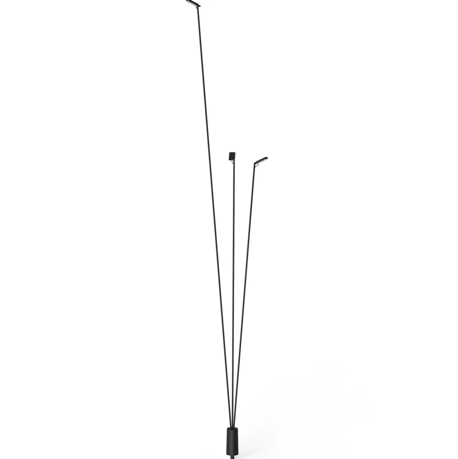 Luceplan Bolardo luminoso LED Flia, 3 luces, negro, plástico