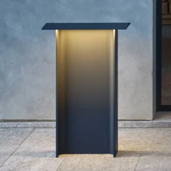 Luceplan Fienile bolardo LED 72 cm gris oscuro