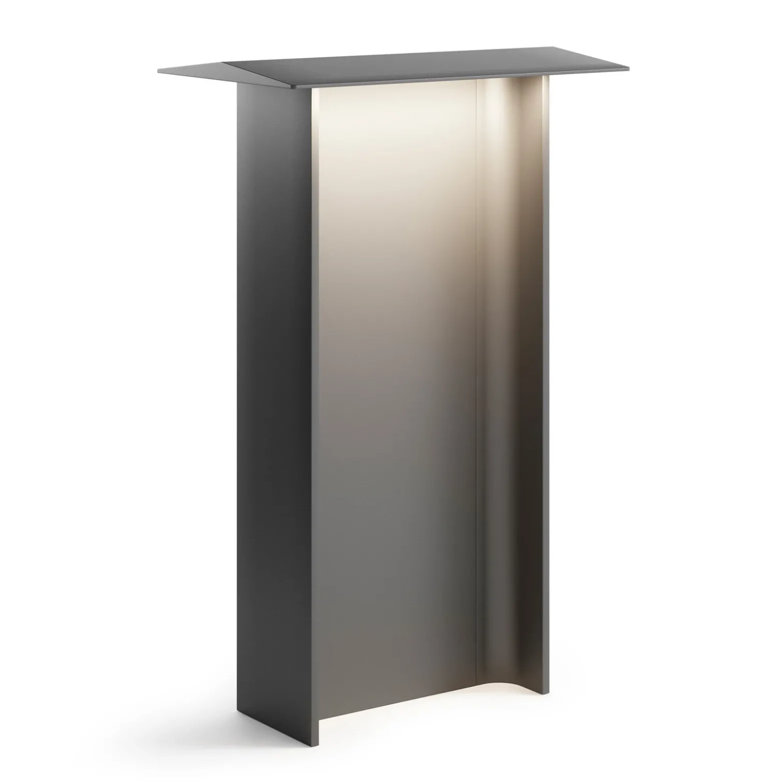 Luceplan Fienile bolardo LED 72 cm gris oscuro