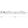 Luminaria LED con difusor RESISTO, gris claro, 65 cm, 15 W, 840, IP66
