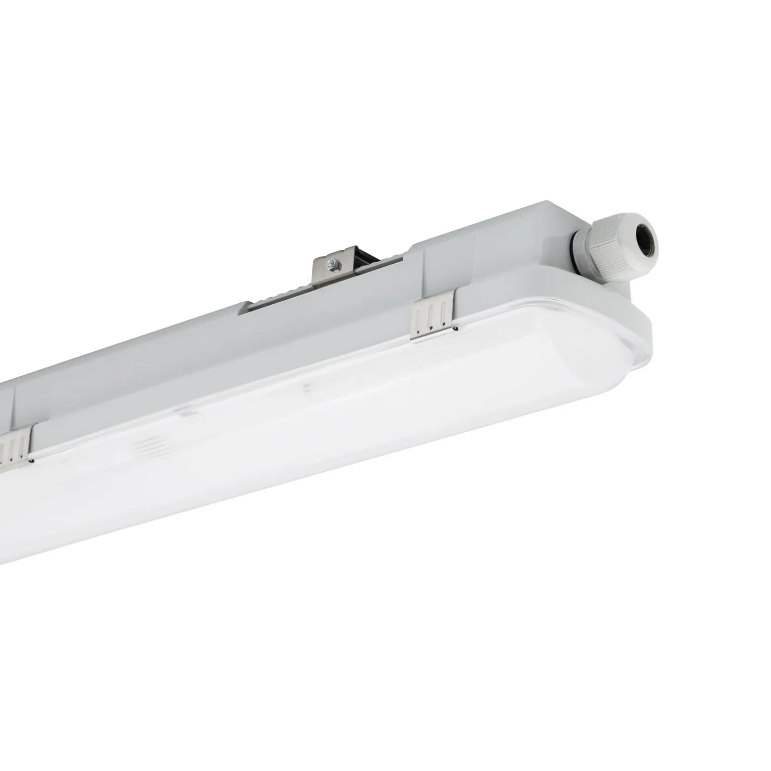 Luminaria LED con difusor RESISTO, gris claro, 65 cm, 15 W, 840, IP66