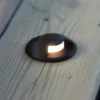 Luz de peldaño de jardín 24 LED Luz de peldaño negra 0.8W