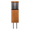 Luz LED solar para senderos Les Jardins Tekura, teca/gris, pincho