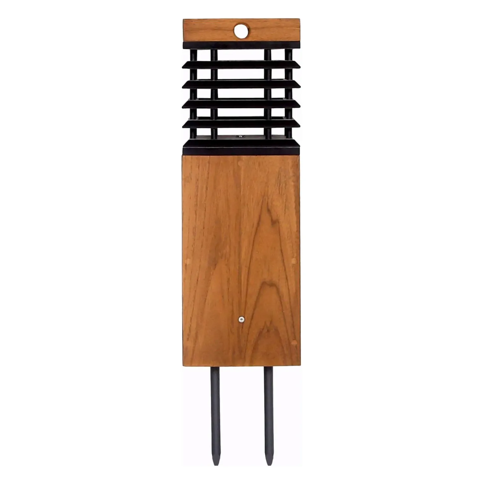 Luz LED solar para senderos Les Jardins Tekura, teca/gris, pincho