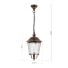 Mariella lámpara colgante exterior, negro-cobre, metal