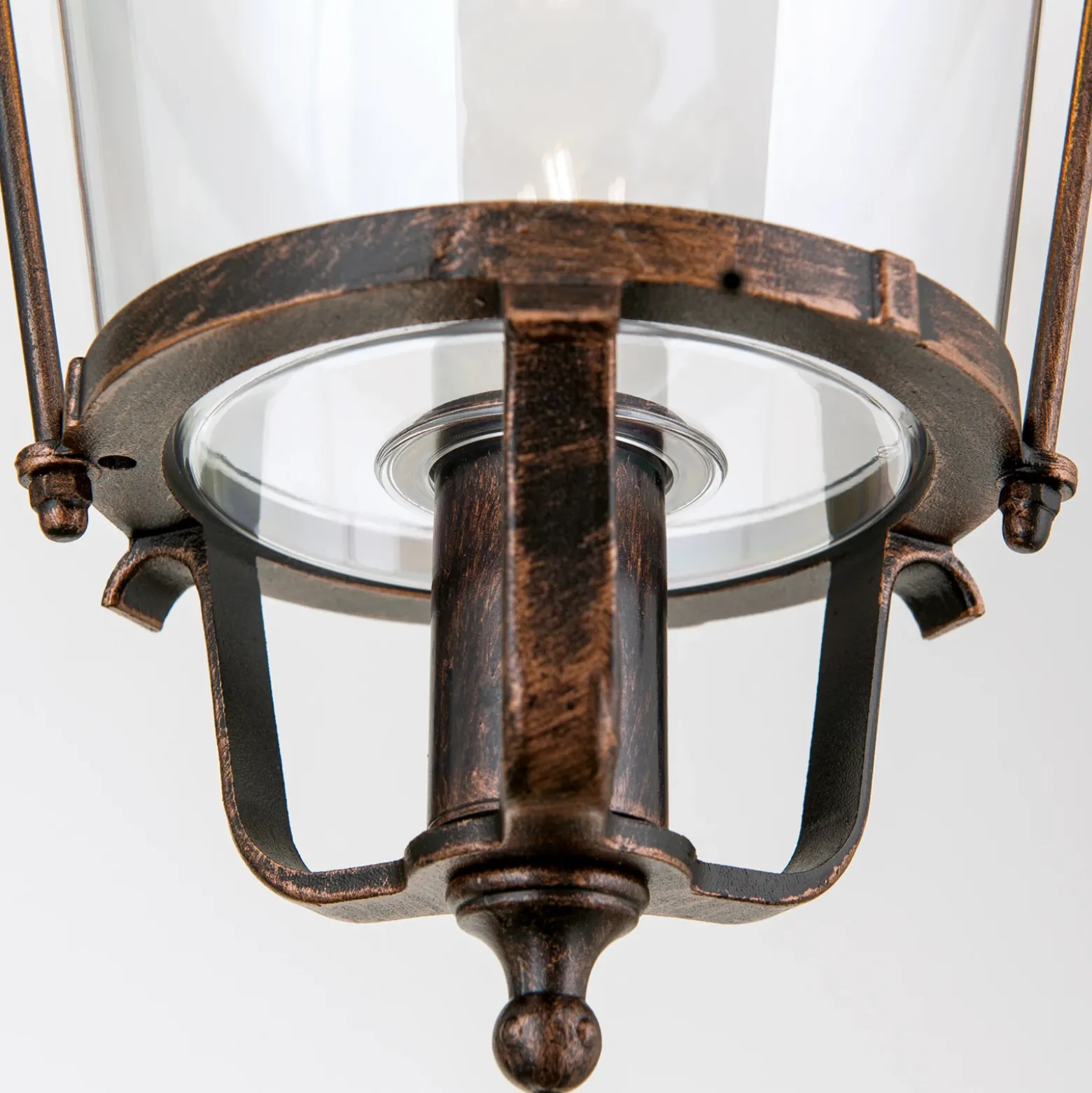Mariella lámpara colgante exterior, negro-cobre, metal