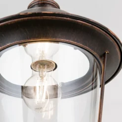 Mariella lámpara colgante exterior, negro-cobre, metal