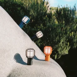 MARSET Chispa de terraza LED de batería IP44 azul