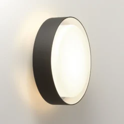 MARSET Plaff-on! Aplique de exterior, IP54, Ø33 cm