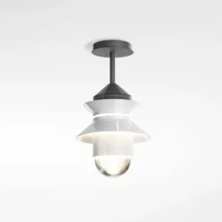 MARSET Plafón para exterior Santorini, IP65, blanco