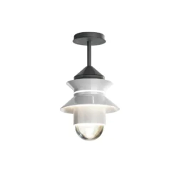 MARSET Plafón para exterior Santorini, IP65, blanco