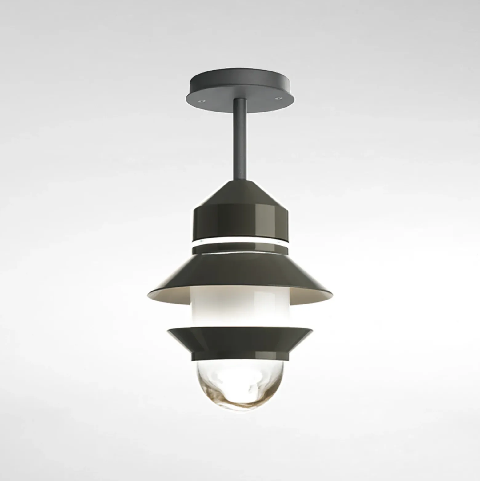 MARSET Plafón para exterior Santorini, IP65, gris