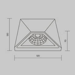 Maytoni Beekman aplique LED exterior 3.000 K negro