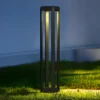 Maytoni Bolardo luminoso LED Royal Mile, gris, altura 80 cm, aluminio