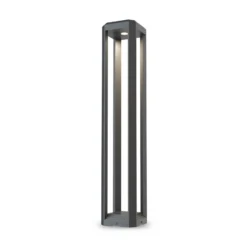 Maytoni Bolardo luminoso LED Royal Mile, gris, altura 80 cm, aluminio