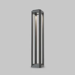 Maytoni Bolardo luminoso LED Royal Mile, gris, altura 80 cm, aluminio