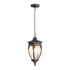 Maytoni Fleur lámpara colgante exterior, bronce