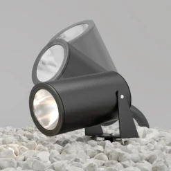 Maytoni foco LED con pica Bern, grafito, Ø 13 cm, IP65