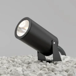 Maytoni foco LED con pica Bern, grafito, Ø 13 cm, IP65