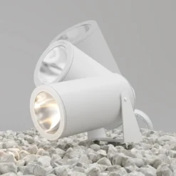 Maytoni foco LED con pica Bern, blanco, aluminio, IP65