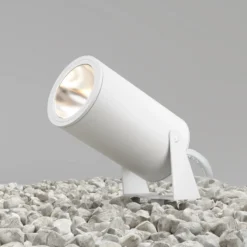 Maytoni foco LED con pica Bern, blanco, aluminio, IP65
