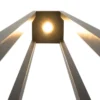 Maytoni Lámpara de exterior LED Elbe, altura 200 cm, color grafito