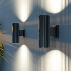 Maytoni Rando aplique de exterior, 2 luz, negro