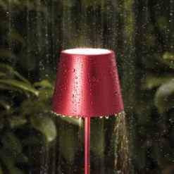 Mini lámpara LED recargable de sobremesa Nuindie, Easy Connect, roja,