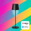 Müller Licht tint Lámpara de mesa LED recargable Dalia, aluminio, negro
