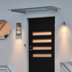 Modena 7655 aplique con número de casa, negro