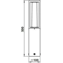 Moderna baliza de aluminio 936, negro
