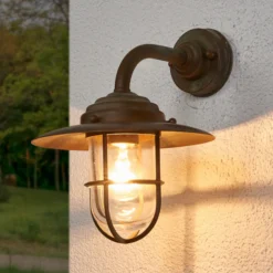 Moderno aplique pared ext. Antique, cristal claro