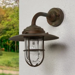 Moderno aplique pared ext. Antique, cristal claro