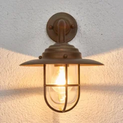 Moderno aplique pared ext. Antique, cristal claro