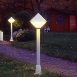 Moderno bolardo luminoso 177, blanco
