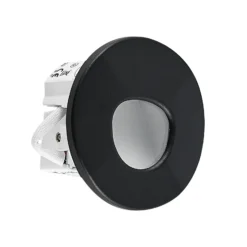 Molto Luce Lámpara empotrable LED Wall 68R Sina IP44 RD, negro