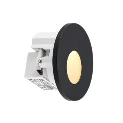Molto Luce Lámpara empotrable LED Wall 68R IP44 RD, negro, CCT