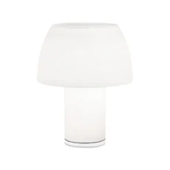 Nemo lámpara de mesa LED recargable Lorosae, blanco, cristal, IP54, USB