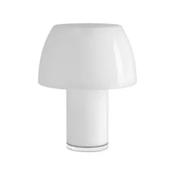 Nemo lámpara de mesa LED recargable Lorosae, blanco, cristal, IP54, USB