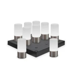 Newgarden Lámpara de mesa LED recargable Maia, gris, IP54, RGBW