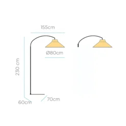 Newgarden Niza lámpara de pie LED interior/exterior, 230cm