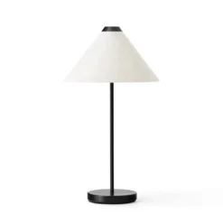 New Works Brolly lámpara mesa batería IP44 blanco