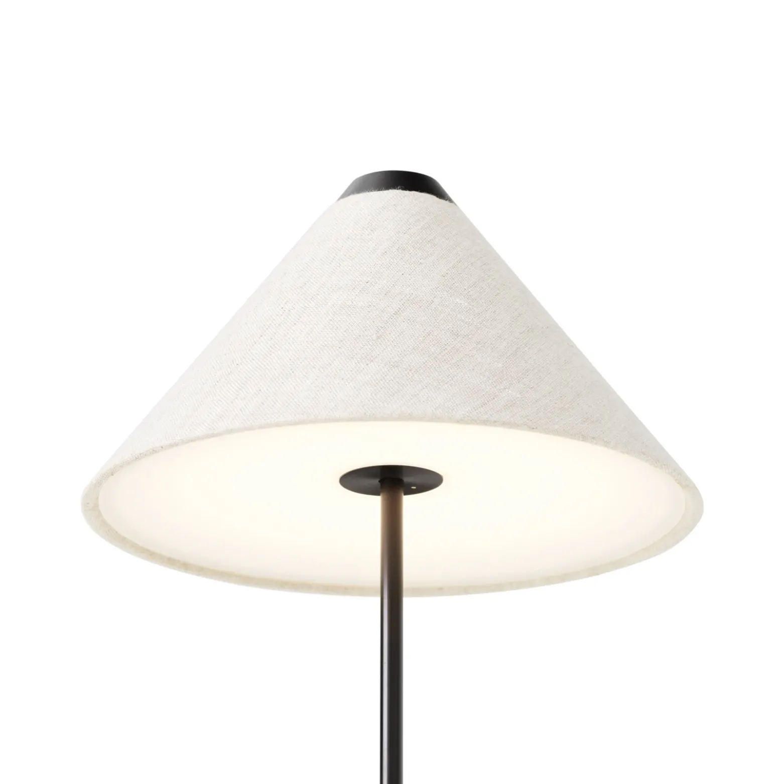 New Works Brolly lámpara mesa batería IP44 blanco